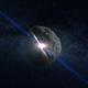 Representación artística de una explosión sobre Bennu. Imagen: NASA